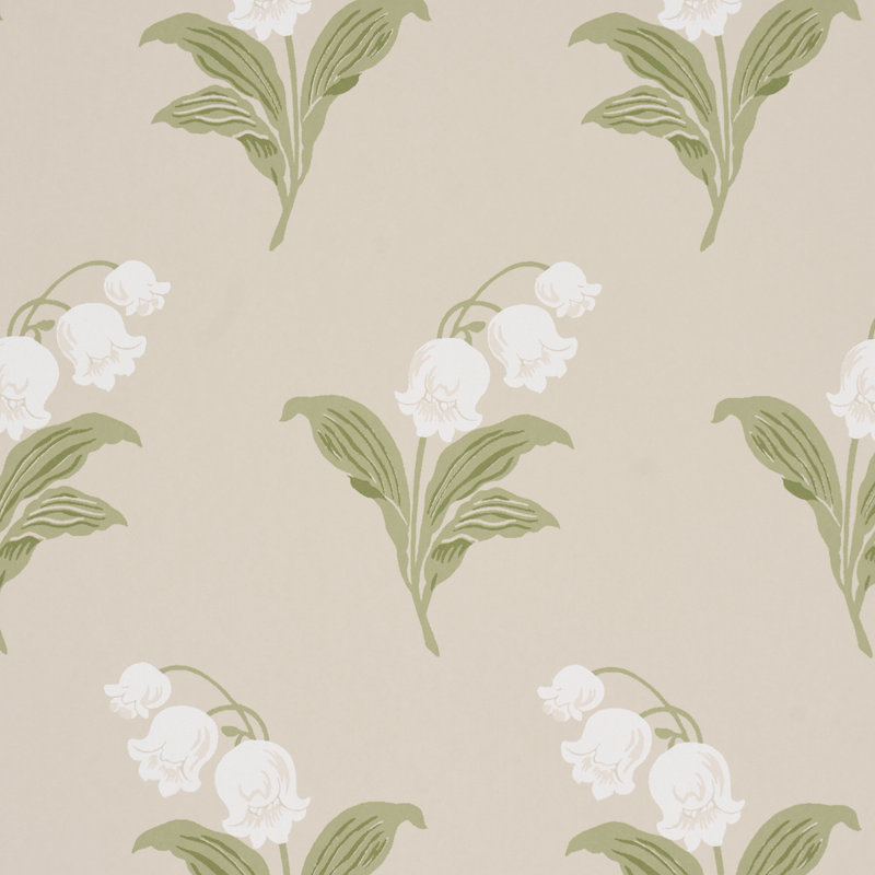 Papier peint Lily of the Valley, Vert