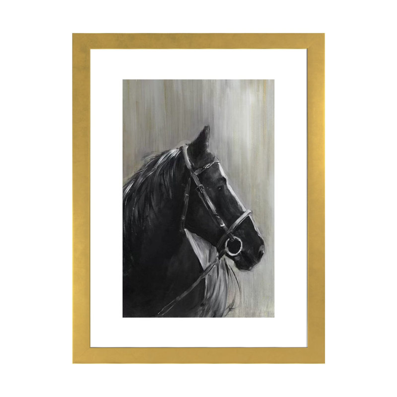«Midnight Thunder» par Sally Swatland - reproduction d'art, Blanc, H 24 po x l 16 po x P 1 po, Gold Paper