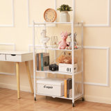 Aleander 27.95'' W Steel Shelving Unit with Wheels