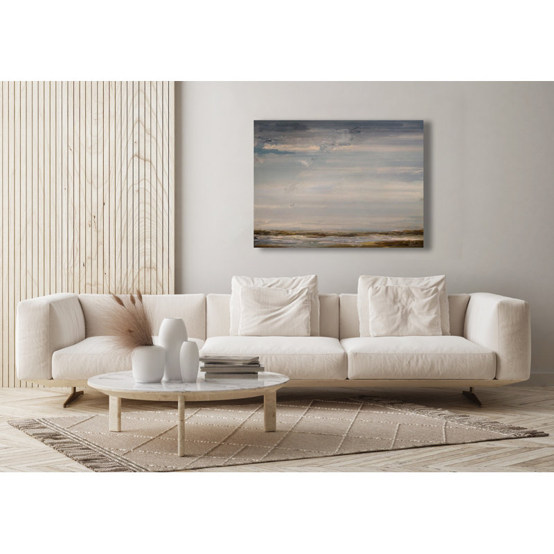 Breakers Print, Black Framed Canvas, 37.5" H x 49.5" W x 1.75" D