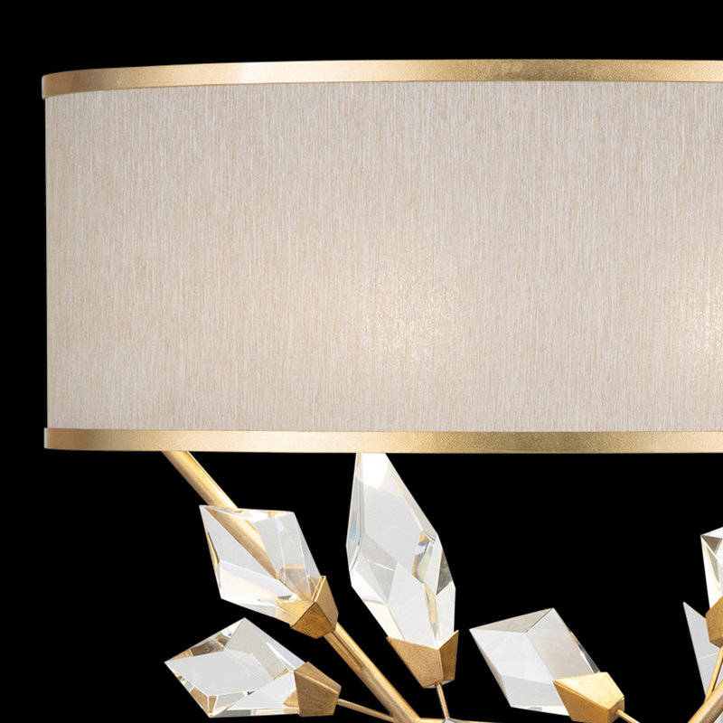 Foret Metal Table Lamp, Gold, White