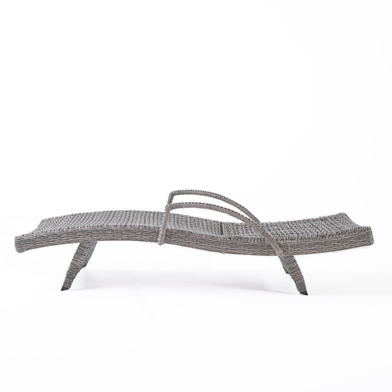 Ensemble de 2 chaises longues en osier