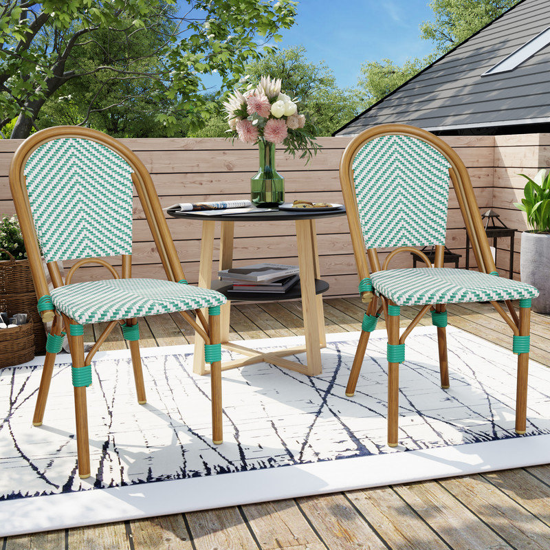Chaises d'appoint pour l'extérieur, 2, Vert