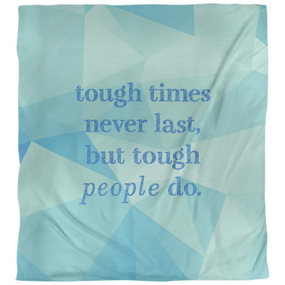 Housse de couette simple Tough Times Quote