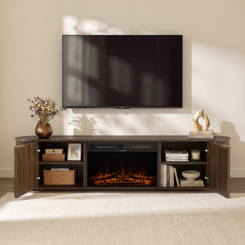 Meuble télé 70 po Boho, Walnut