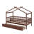 Twin Wooden House Bed With Drawers-2122811986