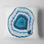«Blue Agate Crystal», toile abstraite - coussin imprimé abstrait-29961877-29963645