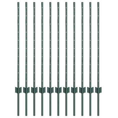 Fence Posts 11 Pcs U-Channel Steel