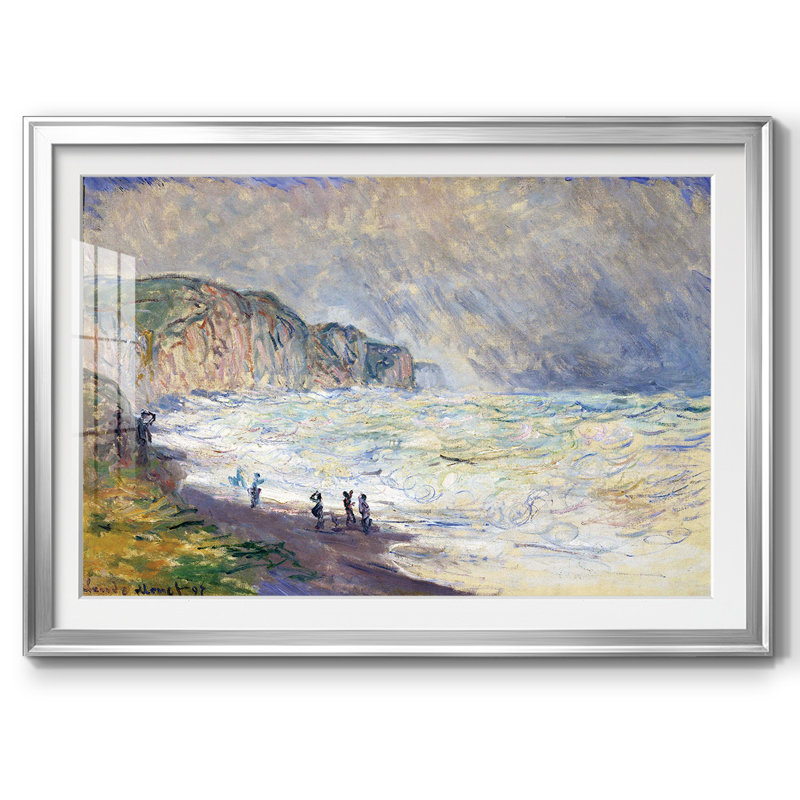 Monet, impression encadrée sur papier par Claude Monet, Argent, H 27 po x l 39 po x P 1,5 po