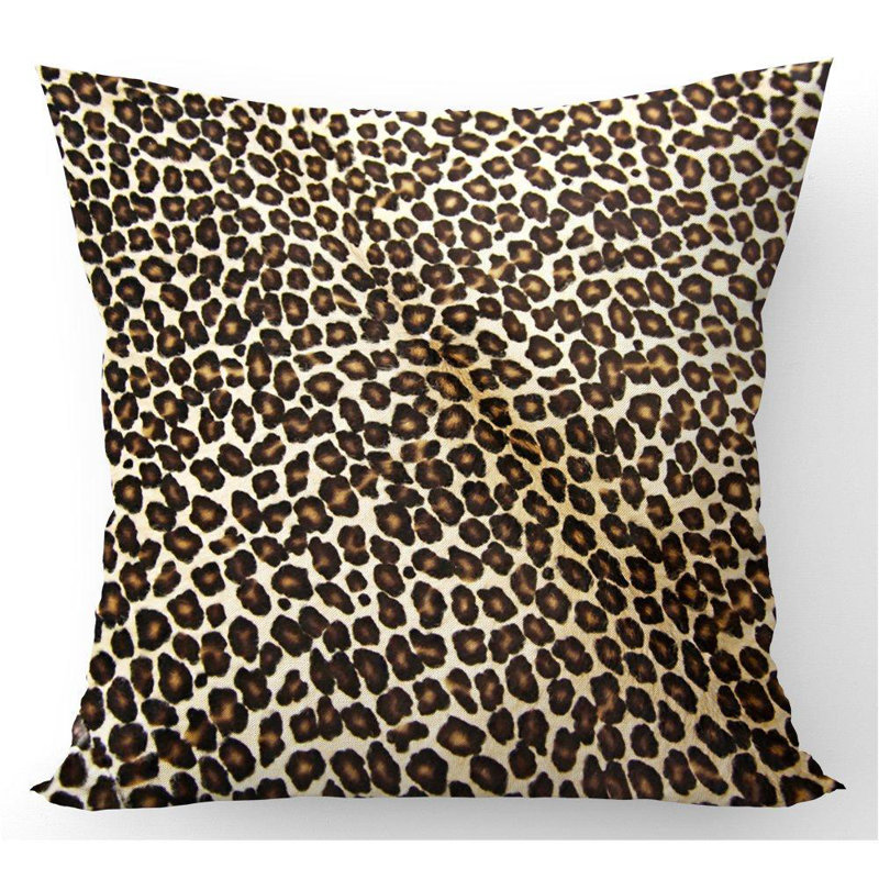 Sturdevant LEOPARD HIDE PRINT Animal Print Square Throw Cushion