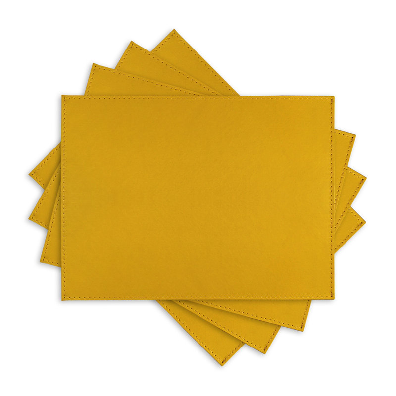 Classic Mod Vinyl Rectangle Placemat, Yellow