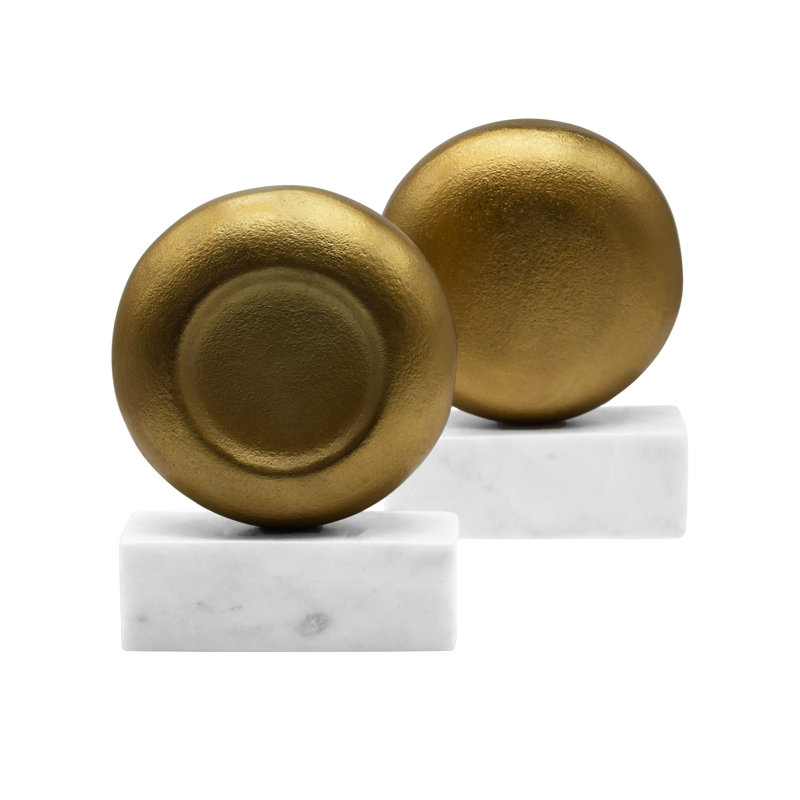 Handmade Brass Disky Bookend