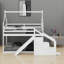 Lit mezzanine ou superposé avec glissade et escalier-411196898