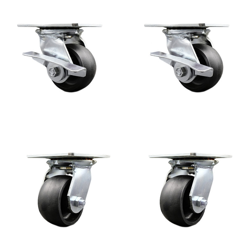 4 Piece Glass Filled Nylon Caster Set