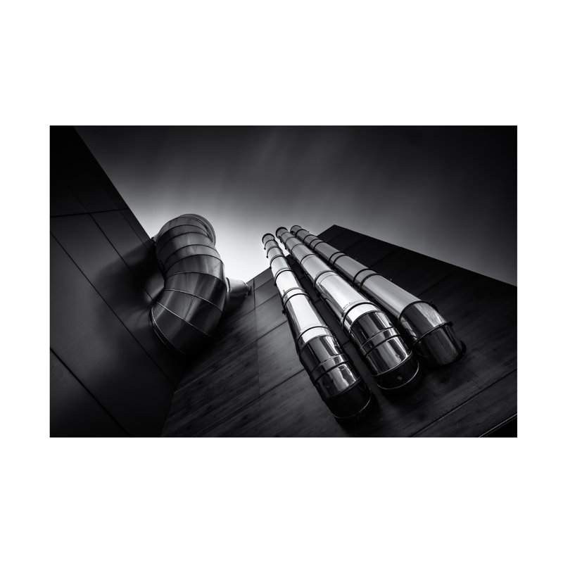 Art mural sur toile tendue - "Pipes" Andres Gamiz pour décoration de salon, de chambre à coucher ou de bureau - 16 x 24