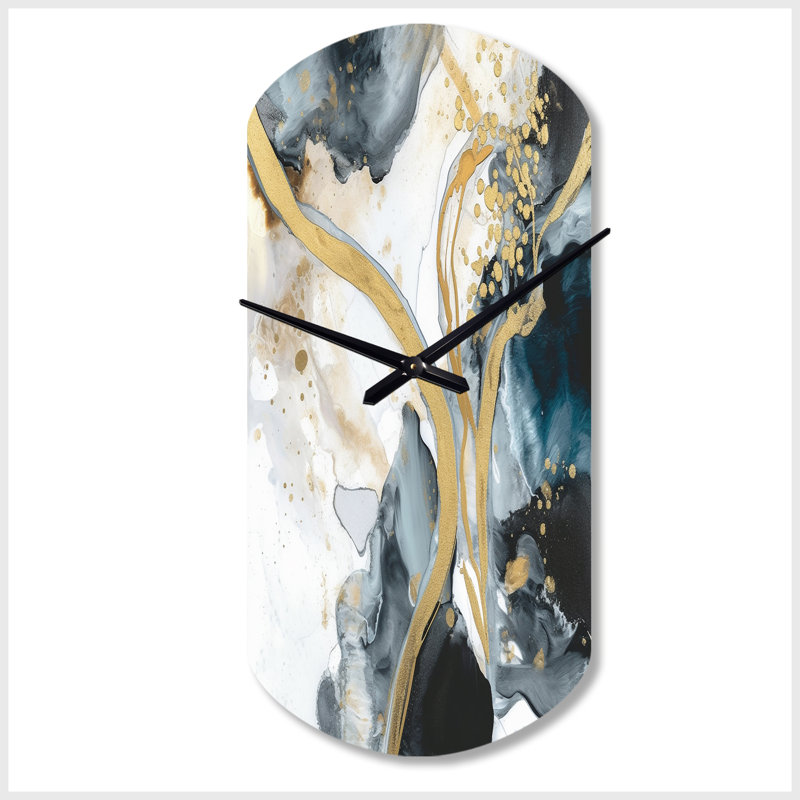 Horloge murale asymétrique en métal, Grand