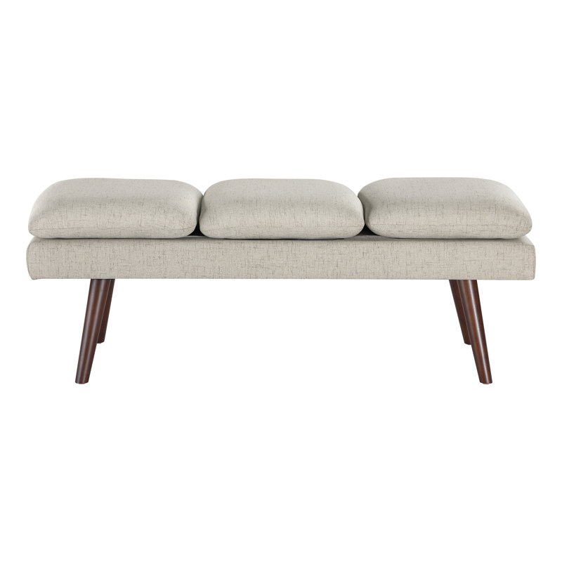 Raynika 54" Mid-Century Bench, Beige