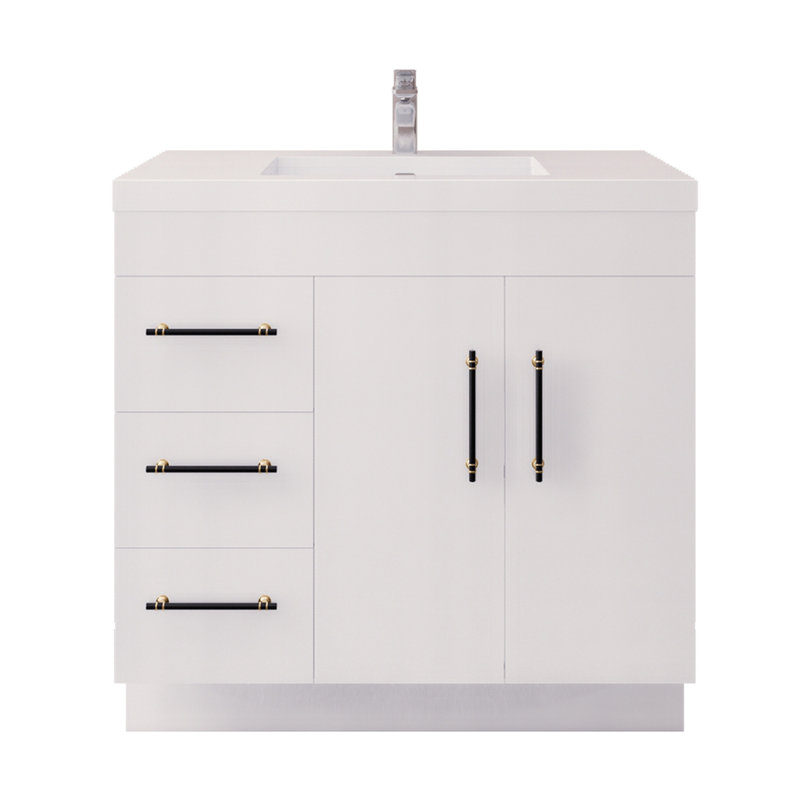 Ensemble de meuble-lavabo simple 36 po Maplesville, Blanc