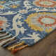 Handmade Wool Blue/Yellow/Orange Rug