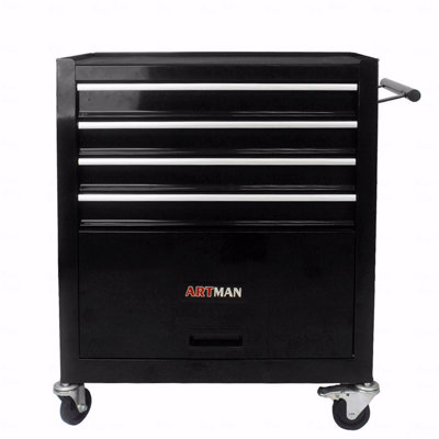 4 Drawers Multifunctional Tool Cart With Wheels
