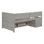 Lits simples peu encombrants avec rangement, bois massif, design gris moderne