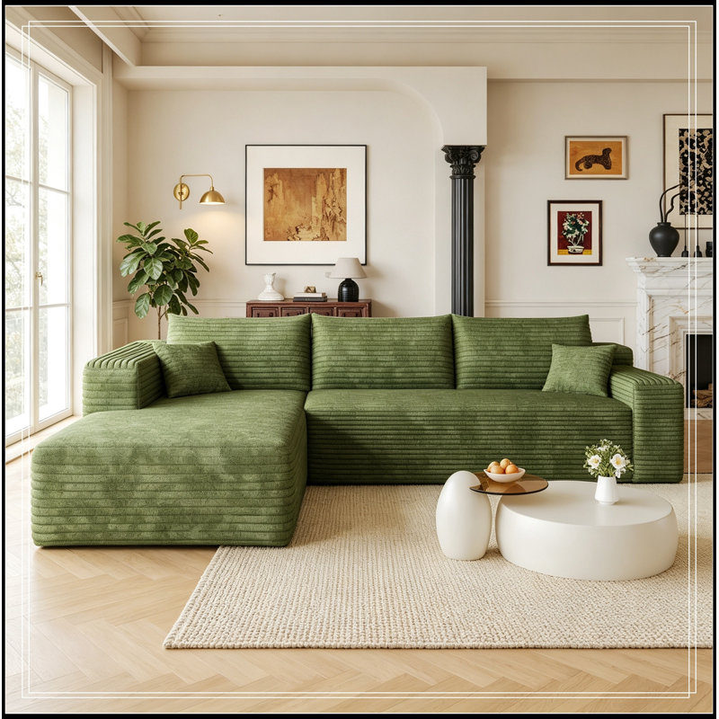 Canapé modulaire rembourré Minimalist, Green