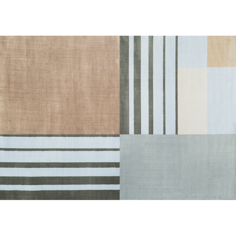 Rezzani Geometric Vinyl Machine Printed Area Rug, Rectangle 160 x 230cm