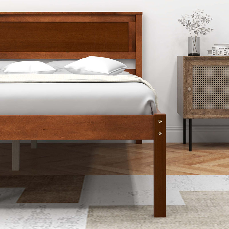 Aneeya Platform Bed, Full, Walnut