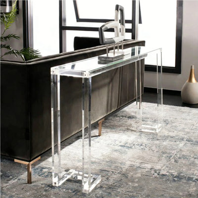 Simple and transparent acrylic glass console table