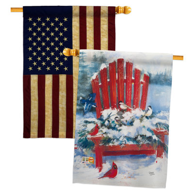 Double Sided 40'' H x 28'' W Polyester House Flag