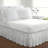 Fresh Ideas Eyelet Bed Skirt, Ruffled Design, 18" Drop, King, White-2020143043-2110597841-2110597852
