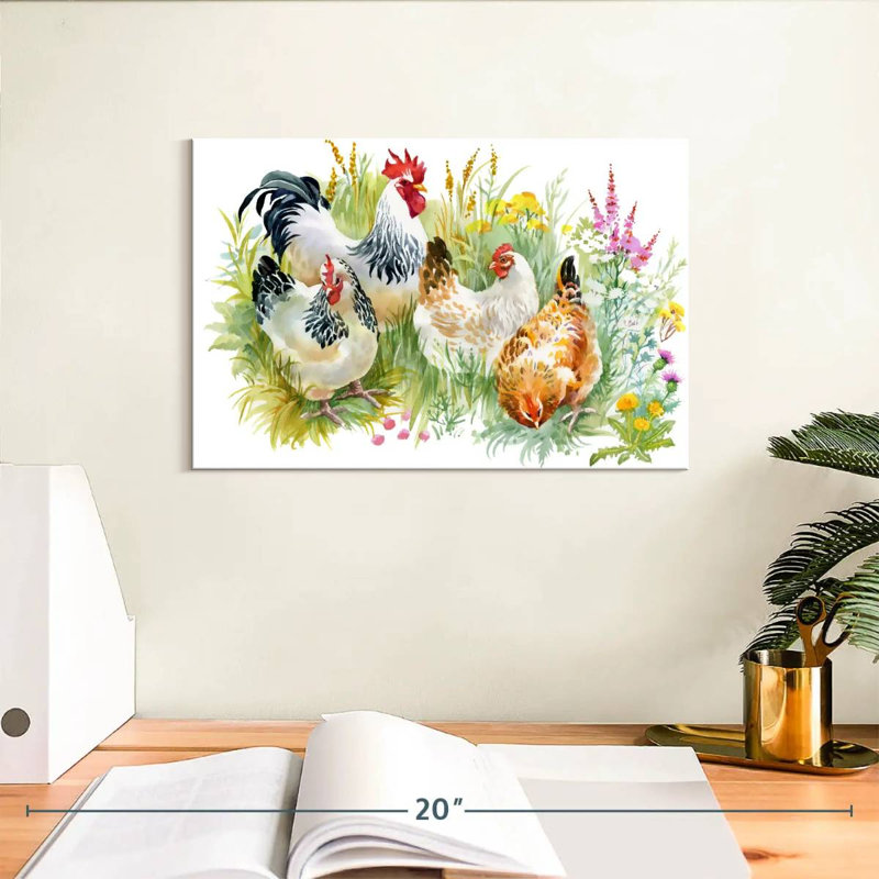 Brampt Chicken Posse, 8" H x 12" W