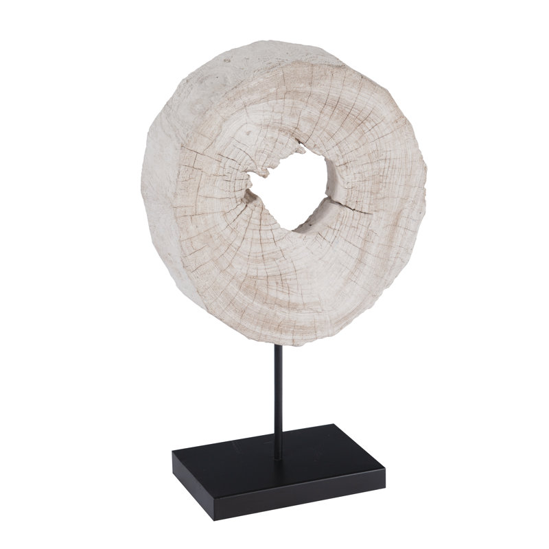 Sculpture cercle érodé sur support