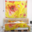 Tapisserie florale jaune et rouge-28488117
