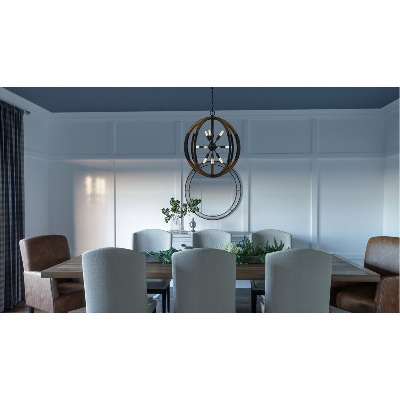 10 - Light Dimmable Globe Chandelier