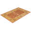 Tapis unique noué à la main Pompey - orange / jaune, 6 pi 3 po x 9 pi 1 po Pompey