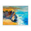 «Colorful Blue Ocean And Orange Cliff», reproduction d'art sur toile-914513849-914513839