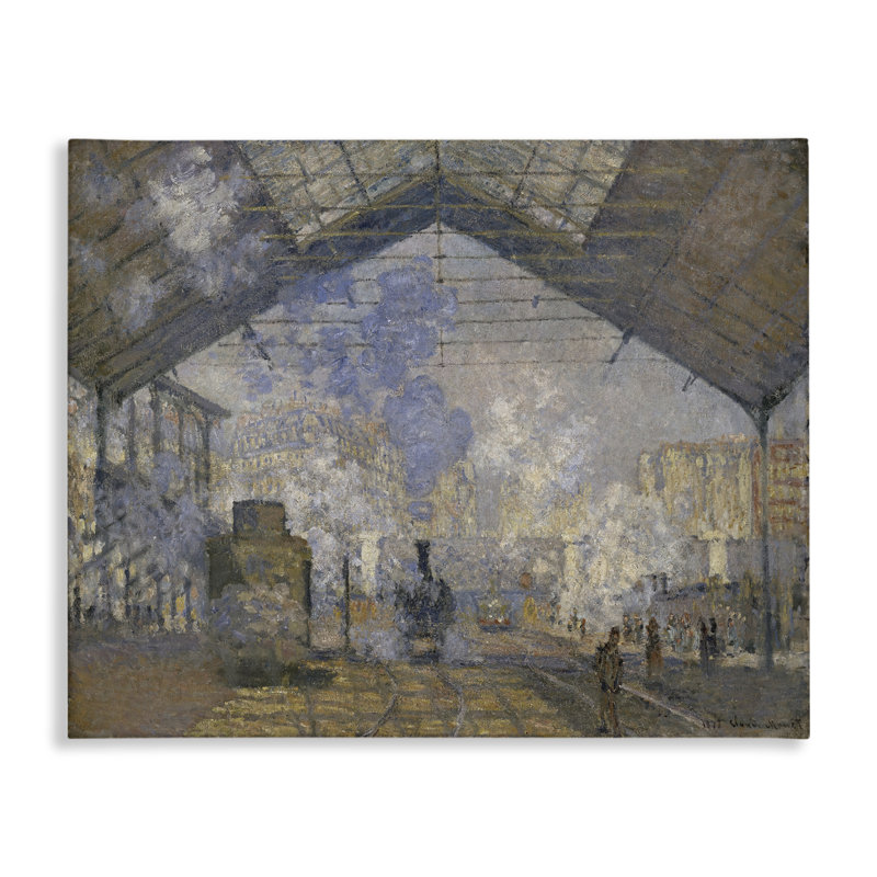 Art mural classique sur toile Station de Monet Saint-Lazare par one1000paintings, H 16 po x l 20 po