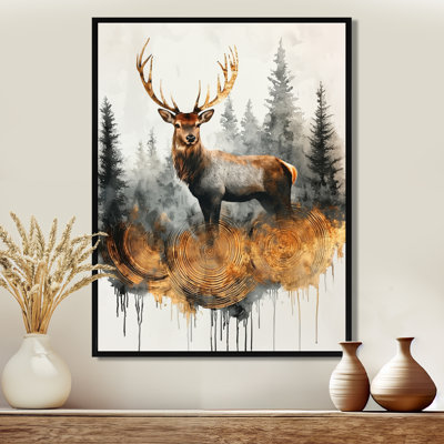 Giorgos, cerf, gardien de la forêt III - art mural cerf
