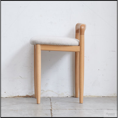 Banc de tabouret en bois de hêtre naturel pour salle à manger, chambre à coucher