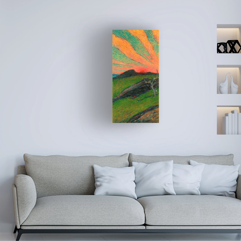 Art sur toile Marcus Jules Sunset, H 10 po x l 19 po