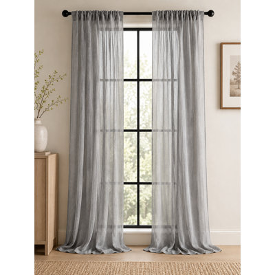 Belarmino Semi Sheer Curtain Single Panel