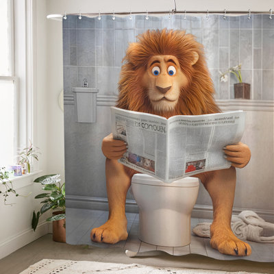 Funny Shower Curtain With Hooks
