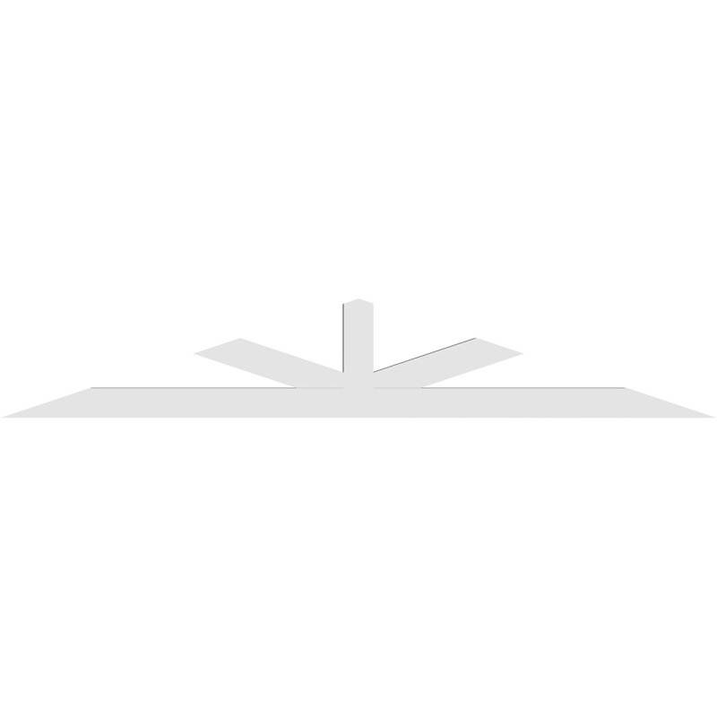 Support à pignon Saratoga, H 16 po x l 96 po (pas: 4/12), P 4 po x F 4 po, PVC
