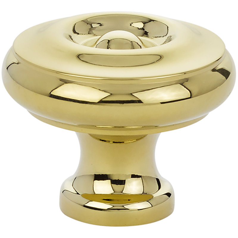 Waverly Oversized 1" Diameter Mushroom Knob, Polished Brass, 1.75" H x 1.75" W x 1.5" D
