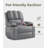37.4" Oversized Manual Recliner with Heat and Massage, 360 Swivel Rocking Chair 21.3" Seat with Cup Holder-862431824