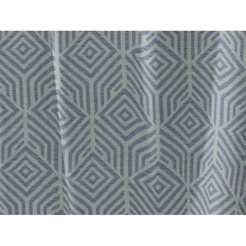 Caleigh Easy Diamond Slot Top Opaque Curtain, 145 W x 225 D cm, Dark Blue/Light Blue