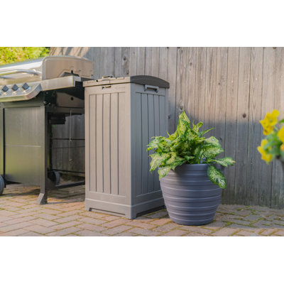 Poubelle de patio d'extérieur 39 gallons Suncast