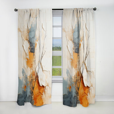 Minimalism Modern Scandinavian Serenity Art - Scandinavian Curtain - Velvet Room Darkening - 1 panel