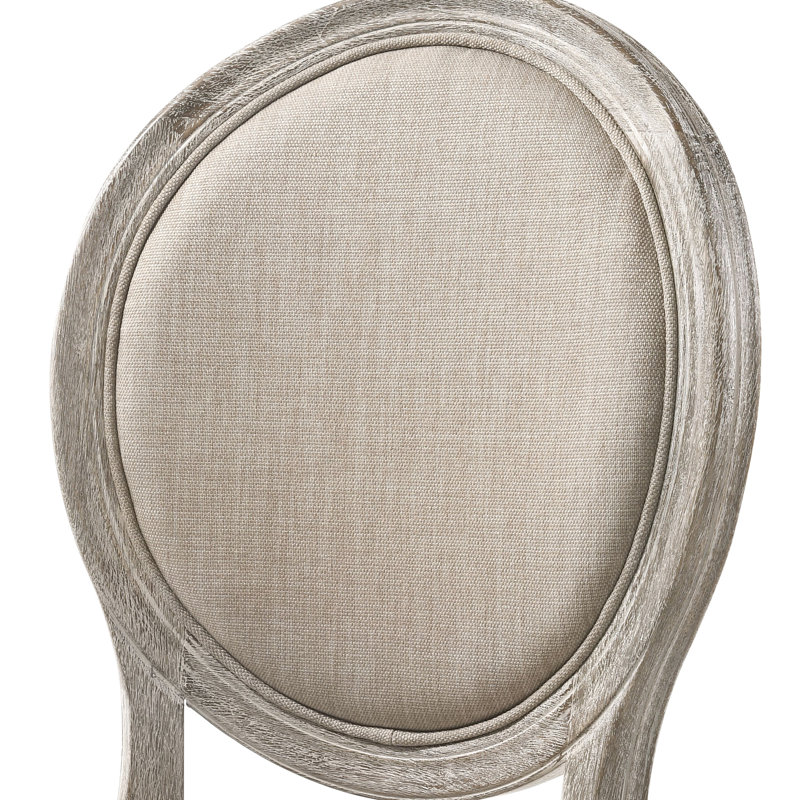 Chaises d'appoint en tissu brun clair (2 pièces) - finition chêne, base empilable, siège et dossier rembourrés, assise en caisson, pieds tournés, capacité de poids ovale de 220 lb, profondeur de 20 po, hauteur de 18 po et fabrication de bloc de chaise, 220 lb